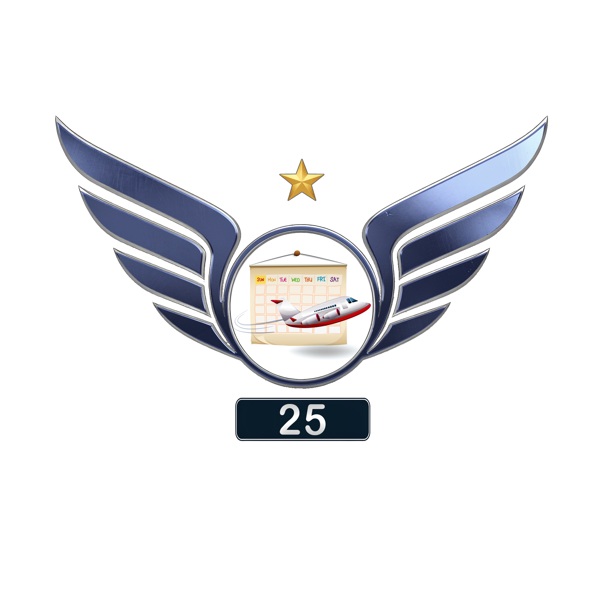 Award wurde für 25 Daily Flights auf der https://www.feel-free-airline.com verliehen