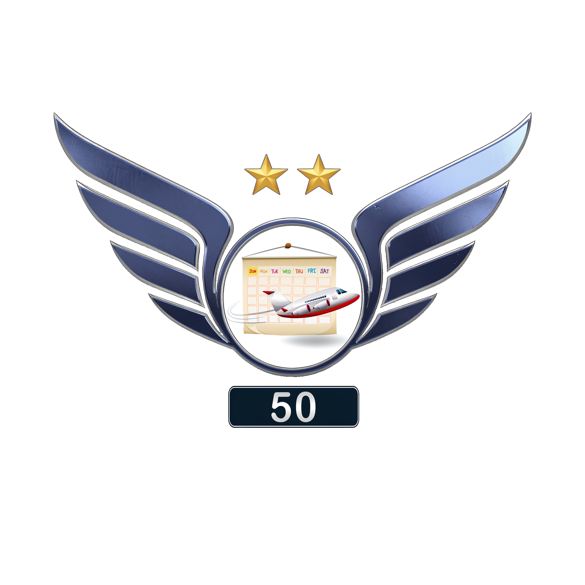 Award wurde für 50 Daily Flights auf der https://www.feel-free-airline.com verliehen
