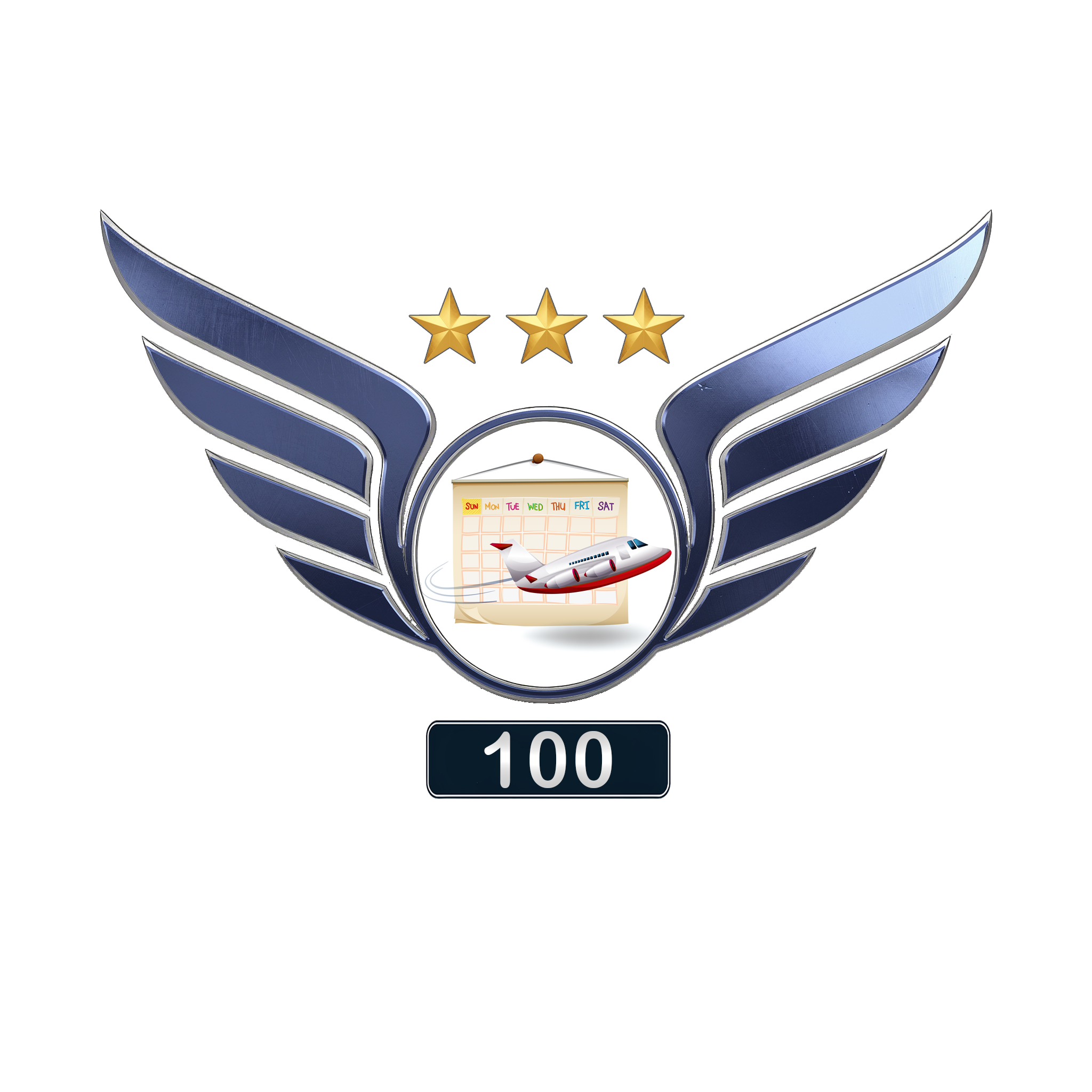 Award wurde für 100 Daily Flights auf der https://www.feel-free-airline.com verliehen